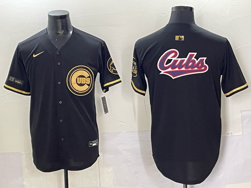 Men Chicago Cubs blank black Nike MLB 2025 Jersey 003